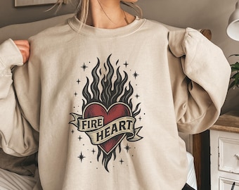 Fireheart Throne of Glass Bookish Sweatshirt, Sarah J Maas Gift, Fantasy Reader Sweatshirt, BookTok Merch, Gift for reader, Book lover Shirt