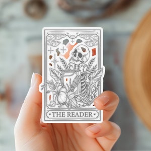 The Reader Sticker, Bookish Sticker, Book Sticker, Tarot Card Sticker, Gift for Readers, Book Lover Gifts, Book Club Sticker, Bookworm gift