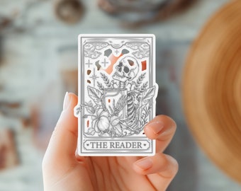 The Reader Sticker, Bookish Sticker, Book Sticker, Tarot Card Sticker, Gift for Readers, Book Lover Gifts, Book Club Sticker, Bookworm gift
