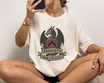 Basgiath War College Fourth Wing Gildan Shirt, Bookish Merch for her, Romantasy Reader shirt, Bookworm Shirt, Book Lover Gift, Violet Shirt