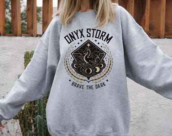 Onyx Storm Fourth Wing Sweatshirt, Basgiath War College Merch, Basgiath Sweater, Rebecca Yarros Shirt, Bookish Gift, Dragon Rider Sweater