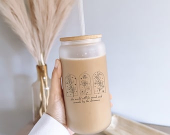 Throne of Glass Tumbler, Sarah J Maas Iced Coffee Cup, The world will be saved cup, Book Lover Gift, Fantasy Genre Coffee Mug, SJM Merch