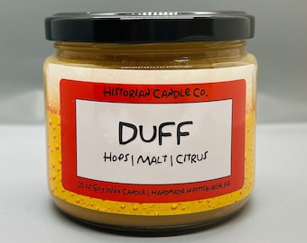 Duff–The Simpsons Inspired 10 oz. Soy Wax Scented Candle