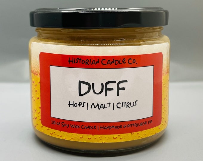 Duff–The Simpsons Inspired 10 oz. Soy Wax Scented Candle