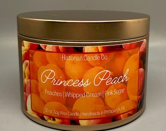 Princess Peach–Super Mario Inspired 10 oz. Soy Wax Scented Candle
