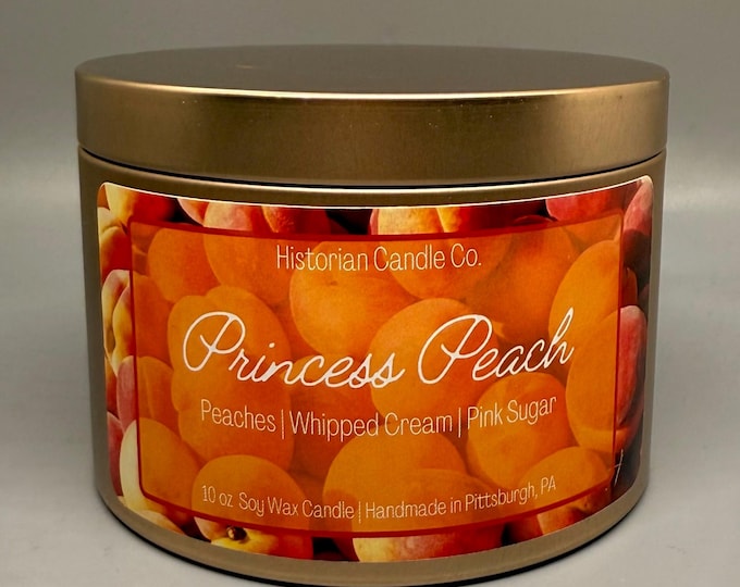 Princess Peach–Super Mario Inspired 10 oz. Soy Wax Scented Candle