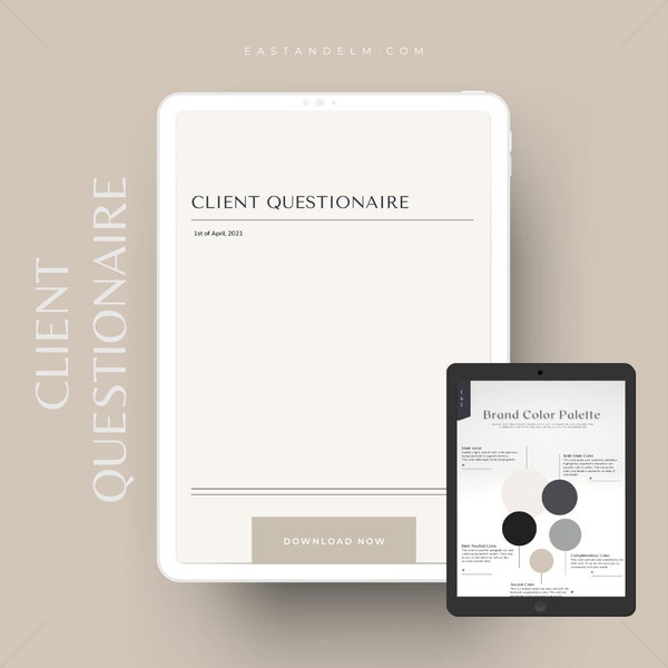 Client Questionnaire | Editable Template Canva | Client Intro | Onboarding Template | Social Media Manager | Branding | Website Design
