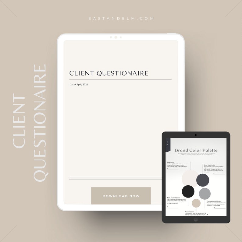 Client Questionnaire Editable Template Canva Client Intro - Etsy