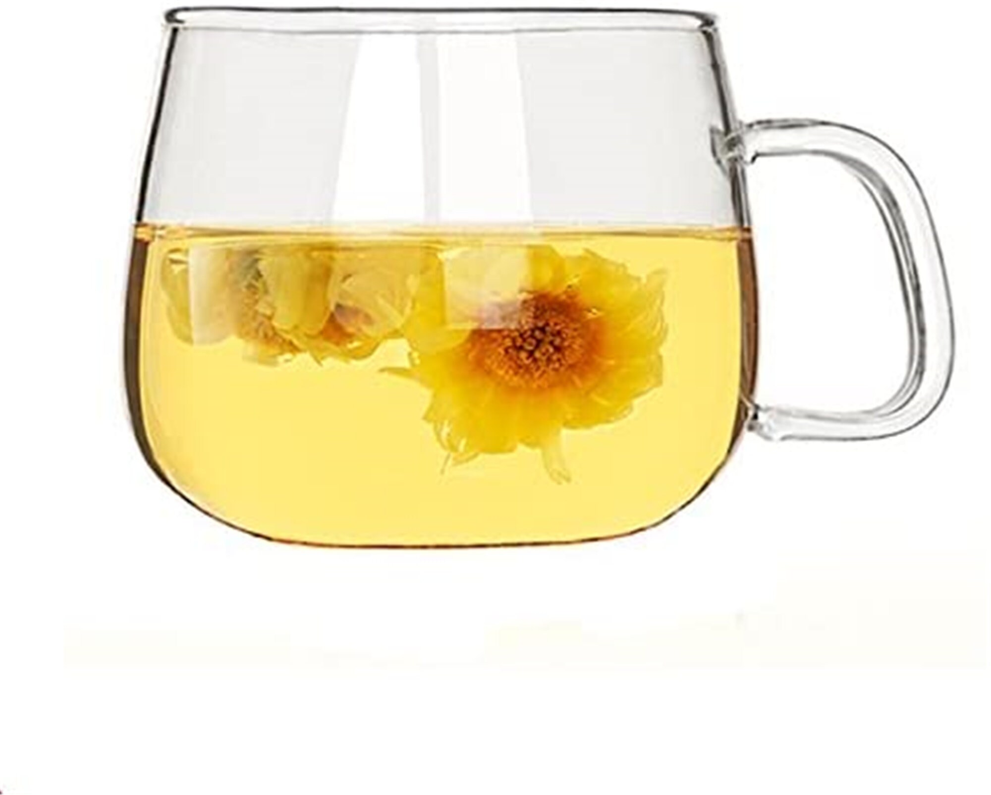 4 Pack 11Ounce Clear Glass Tea Cups and Saucers Sets Ounce Etsy