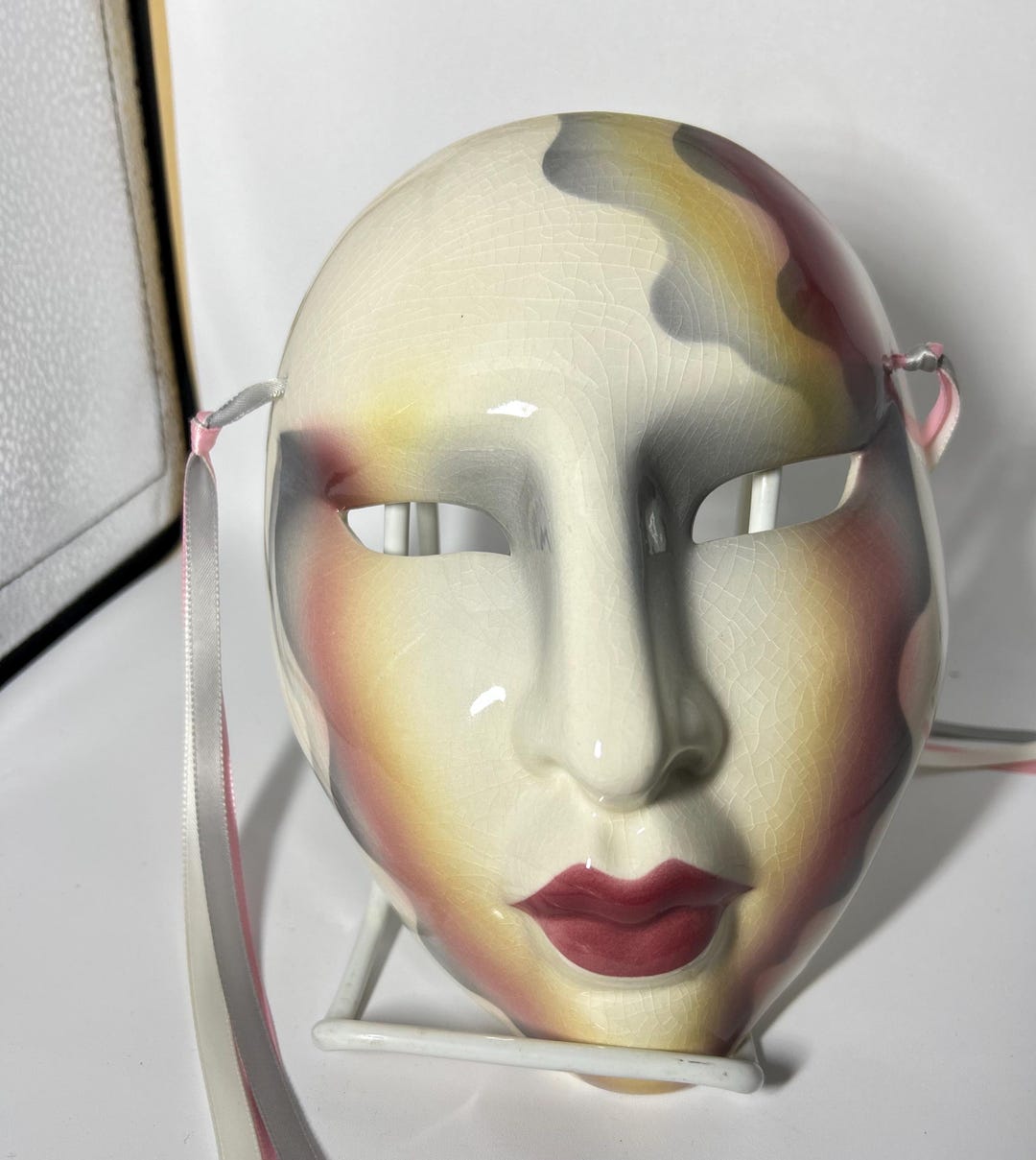 Vintage About Face Clay Art Mask San Francisco 1990s Wall Art