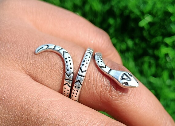20pc Wholesale Mixed Retro Punk Silver Alloy Rings – Adjustable Snake Punk Style Jewelry Lot