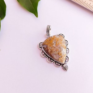 Crazy Lace Agate Pendant Necklace\Crazy lace Agate Jewelry\Agate Pendant\ Pendant For her\ Gemstone Jewelry\ Silver Plated Pendant