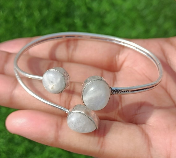 Moonstone Handmade Bangle - Moonstone bangle - Mo… - image 3