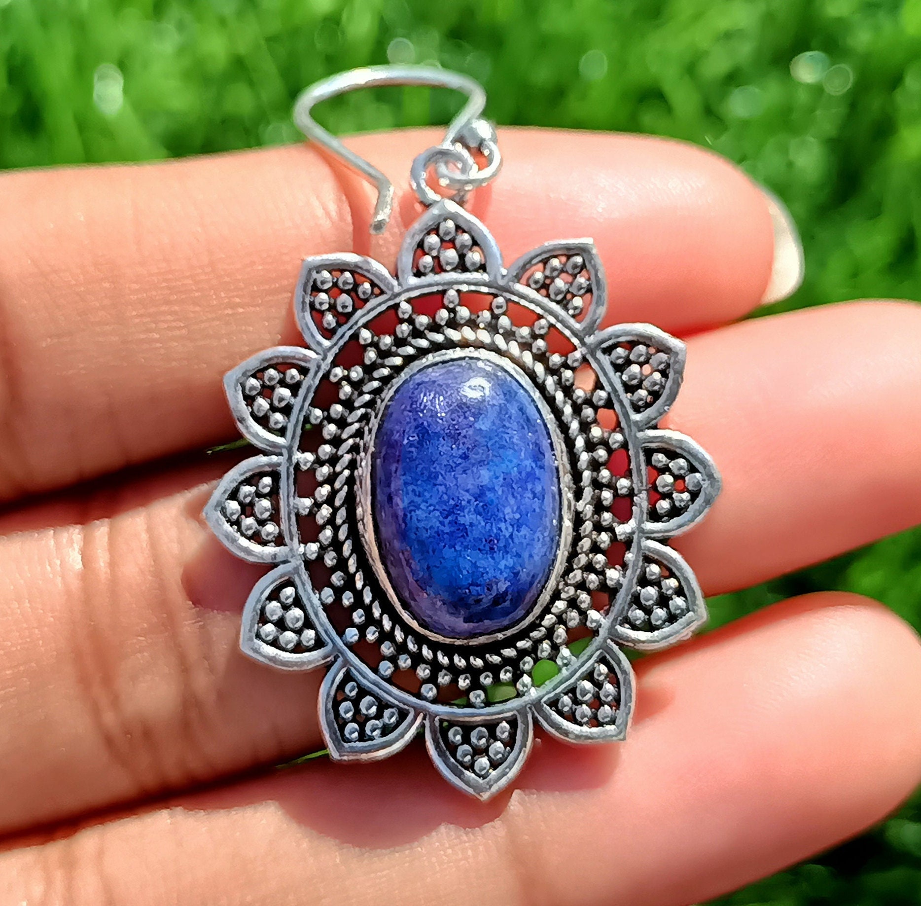 Wholesale Lapis Lazuli 925 Sterling Silver Plated Handmade