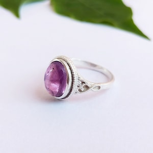 Natural Amethyst ring\Dainty Amethyst Ring\Amethyst Delicate ring\ Stacking Amethyst ring\Engagement ring\Promise ring\ Antique Ring