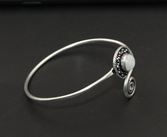 Handmade Moonstone Adjustable Bangle\Natural Moon… - image 4