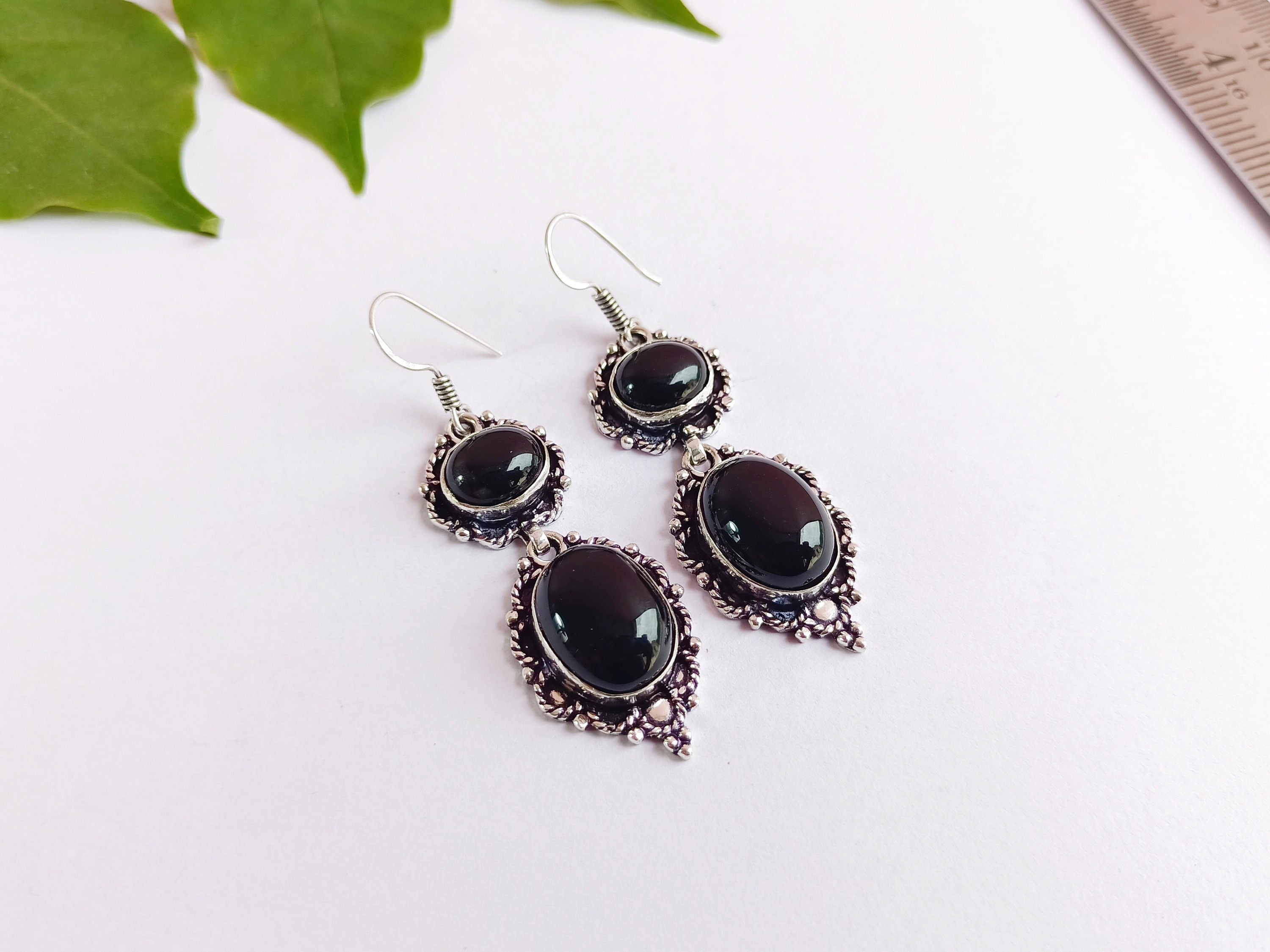 Blue Druzy Chalcedony Dangle Earring- Long Drop Earring- Boho Mixed