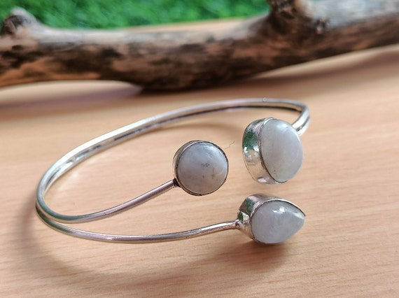 Moonstone Handmade Bangle - Moonstone bangle - Mo… - image 2