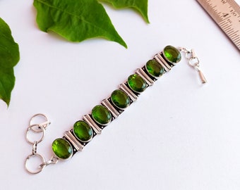 3列ペリドットブレスレット - Etsy 日本