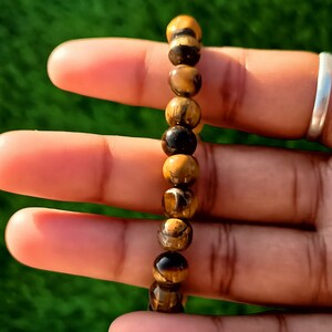 New Tiger Eye  Beaded Bracelet, Tiger Eye Beads Bracelet, Tiger Eye Barcelet