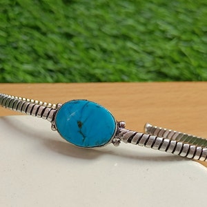 Einzigartiges Türkis Armband- Türkis handgemachtes Armband- Türkis Frauen Armreif- Armband- Edelstein Armband