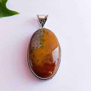 Vintage Ocean Jasper Pendant Necklace\ Ocean Jasper Necklace\ Ocean Jasper Pendant\ Pendant For Her\Gift Item\Jasper Pendant Necklace