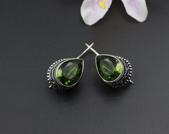 Vintage designer Peridot Earrings\Peridot Unique Earrings\Gift for Love\Women&#39;s Earrings\Handmade Jewelry\Vintage Jewelry
