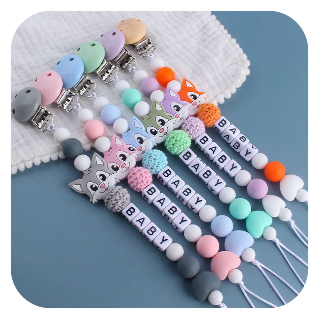 Pacifier Attachment Personalized Pacifier First Name, Cute Civet Cat