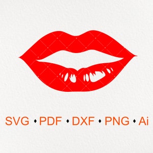 Lips SVG - Red Lips PNG - Kiss SVG - American lips svg - Kiss design - Digital Download - Cricut - Silhouette Cut File