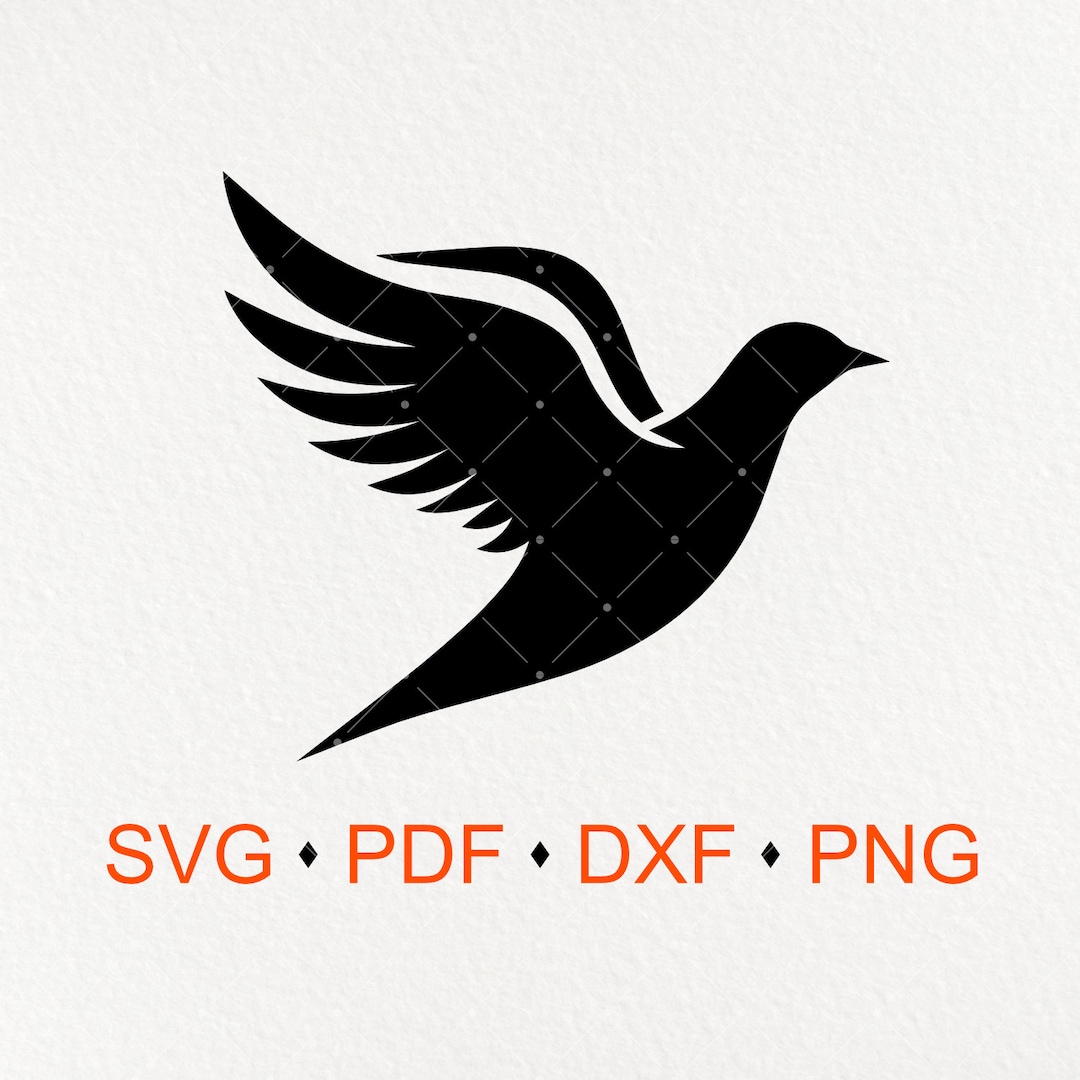 Bird Flying SVG, Cut File, Clipart Svg, Jpg, Png, Pdf, Dxf DIY Bird