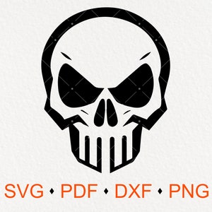 Skull SVG, Clipart, Cut Files for Silhouette, Cricut - Premium Design Elements, Multiple Formats