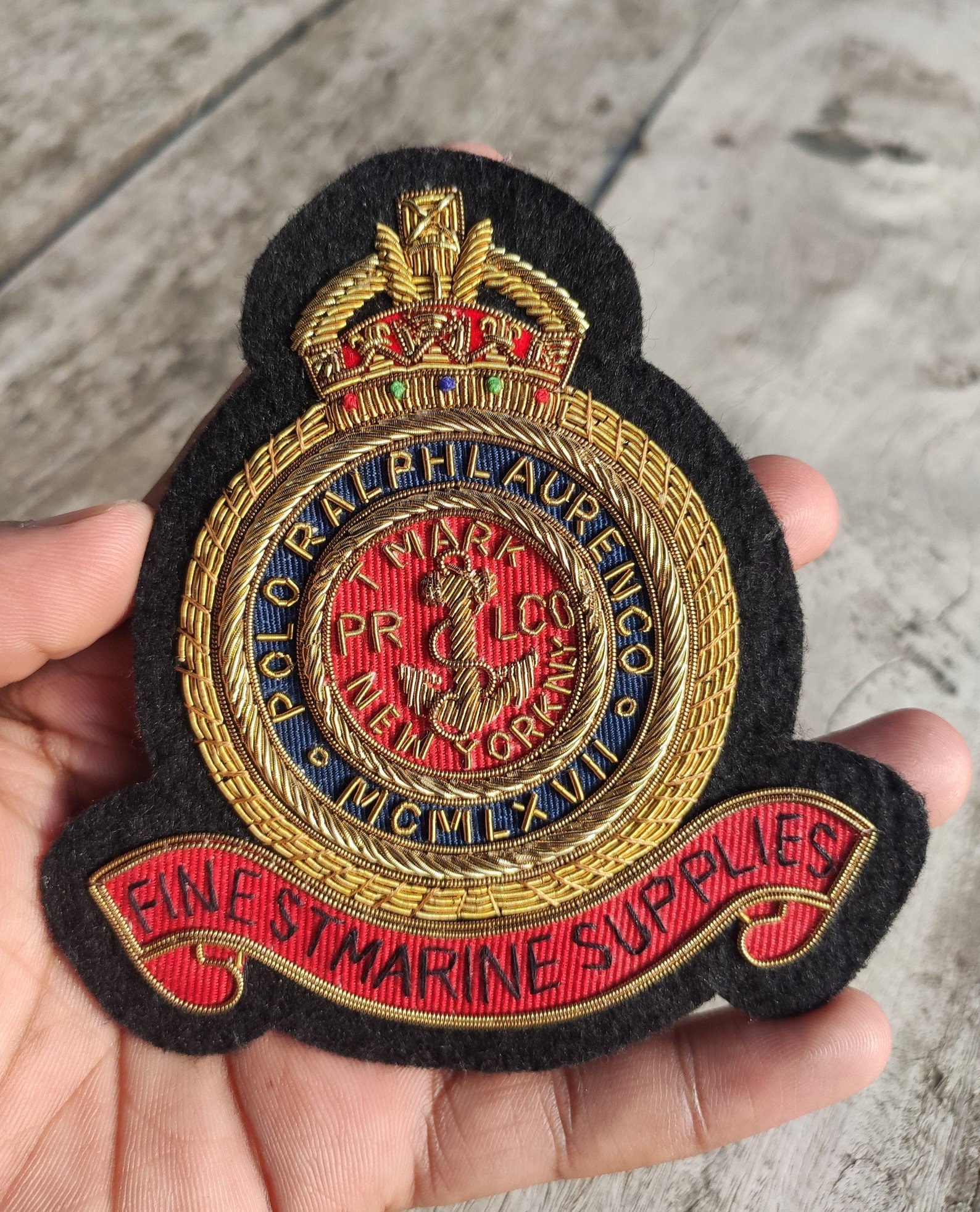 Hand Embroidered Blazer Garment Branded Patch/Badge Sewn On Etsy