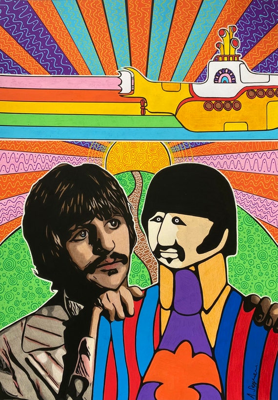 A5 Ringo Starr Yellow Submarine Print Australia