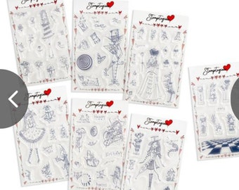 Pré-commandez les tampons transparents d'Alice au pays des timbres, expédié le 18 avril