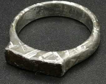 Meteoriten Ring mit Original Kruste