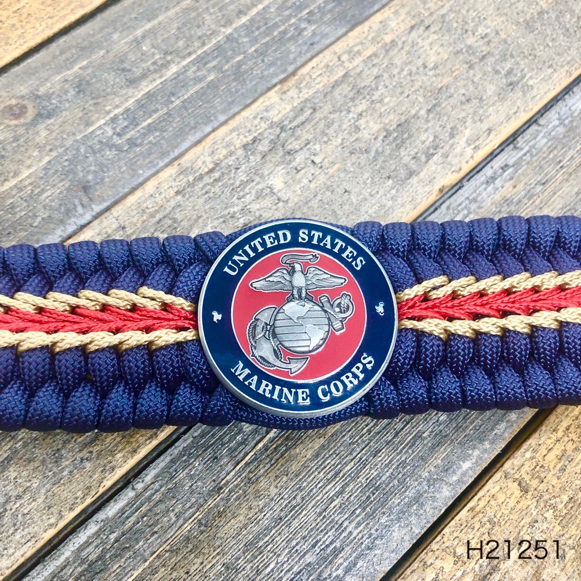 Marine Corps Paracord Bracelet. Custom Handmade. True USMC Etsy