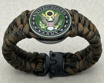 US Army Bracelet: Handmade Veteran Soldier Gift, Officially licensed