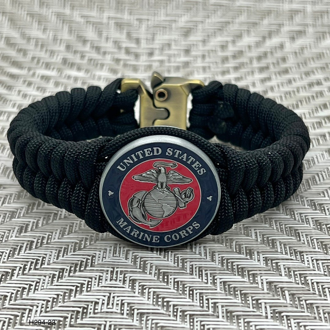 USMC Bracelet, Marine Corps Gift, Gift for Marine, Veteran Gift