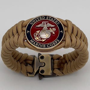 US Marine Corps bracelet, USMC retirement gift, boot camp gift, military jewelry, veteran military gift, Semper Fi, Eagle Globe and Anchor