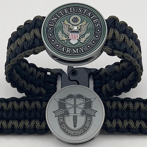 United States Army special forces bracelet, retirement gift for soldier, veteran, military, Army motto, Green Berets, paracord bracelet