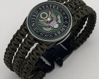 US Army Bracelet: Handcrafted Medallion, Officially Licensed