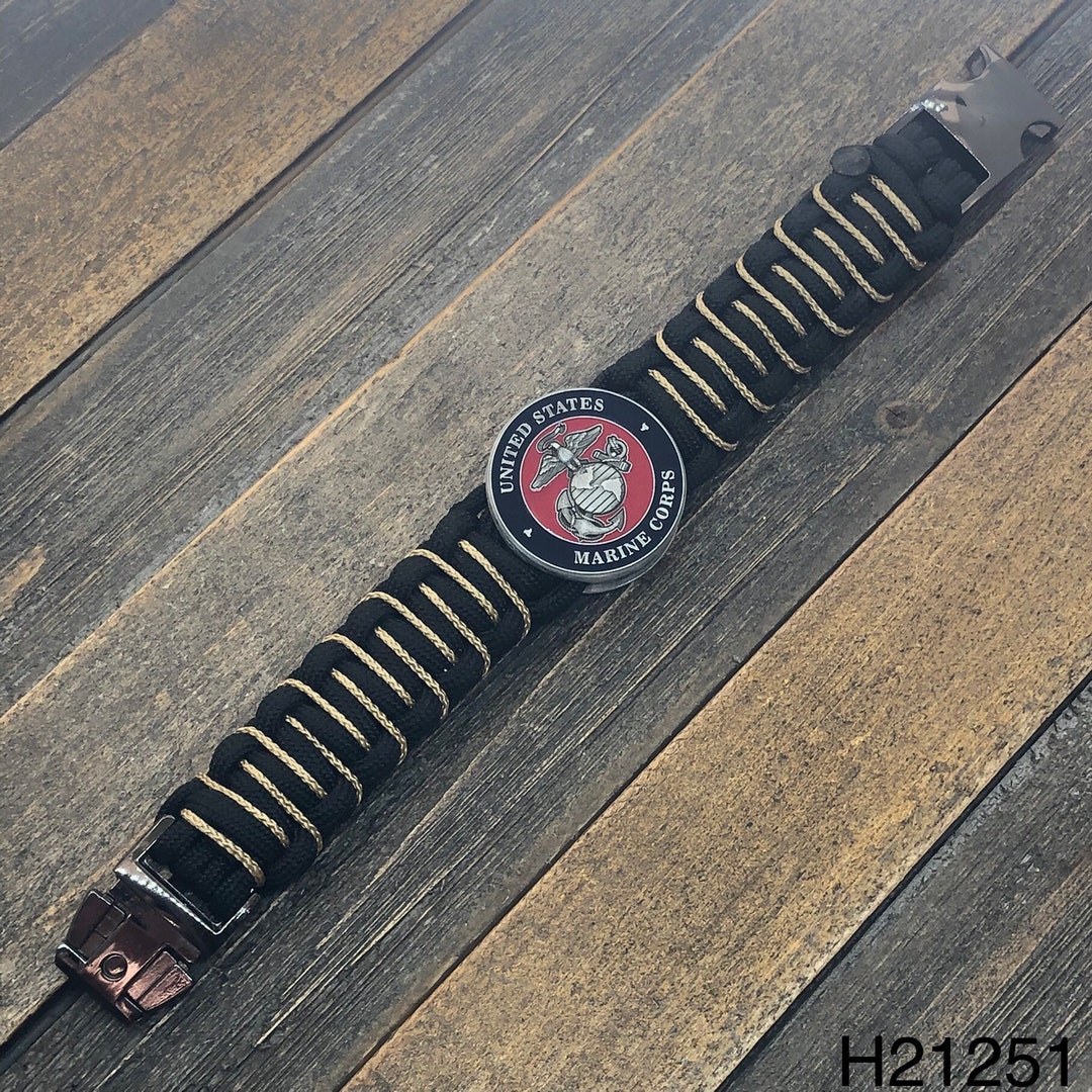 Marine Corps Paracord Bracelet. Custom Handmade to Fit Your Etsy