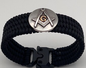 ハンドメイド 925 スターリングシルバー フリーメイソンブレスレット