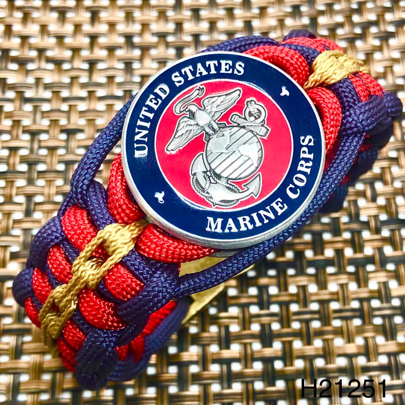 USMC Paracord Bracelet Gift for Marine Marine Corps Gift Etsy