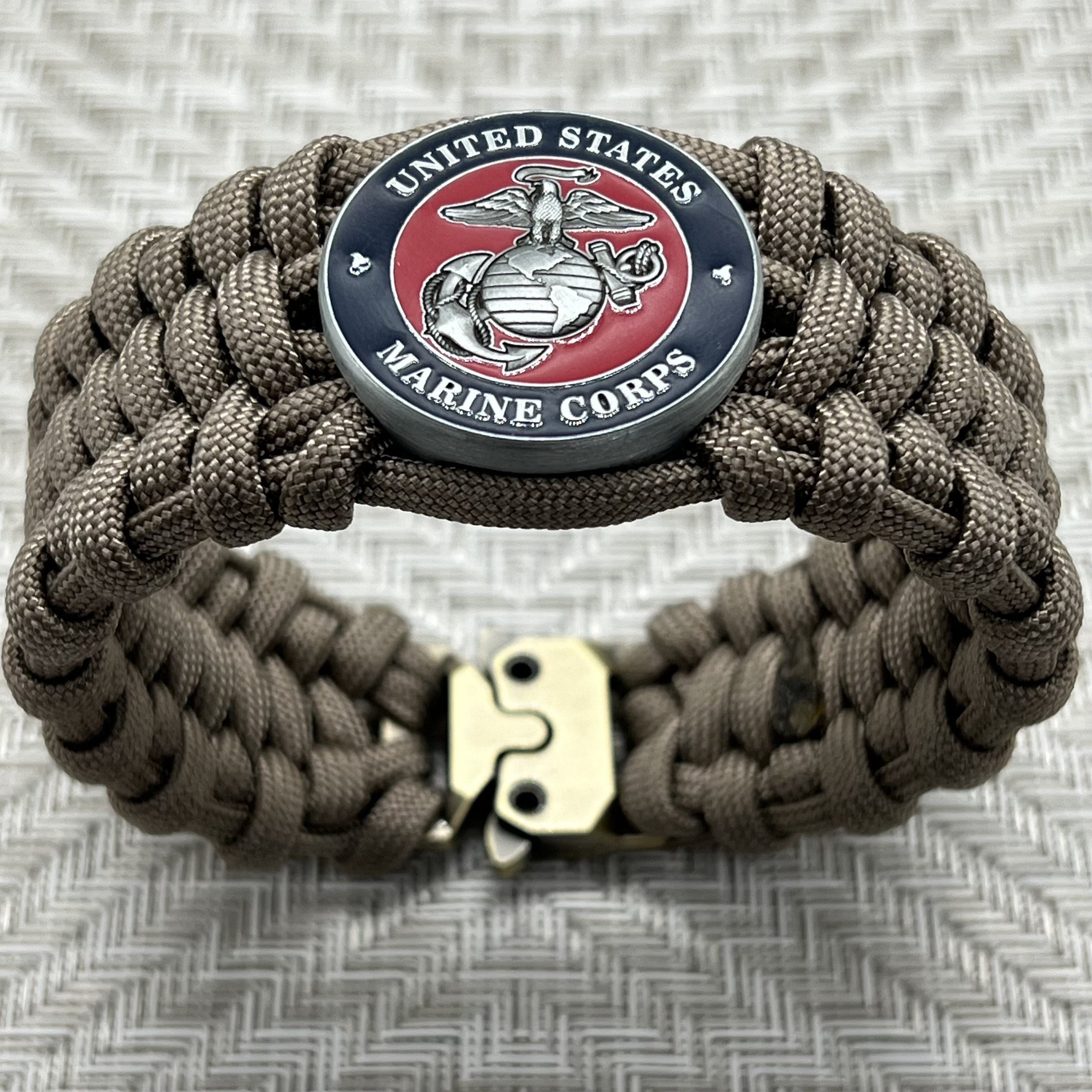 10” Paracord USMC Marine Corps Red Yellow Gold Scarlet Bracelet NEW  Survival