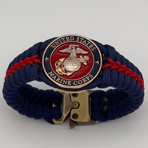 US Marine Corps bracelet, USMC retirement gift, boot camp gift, military jewelry, veteran military gift, Semper Fi, Eagle Globe and Anchor