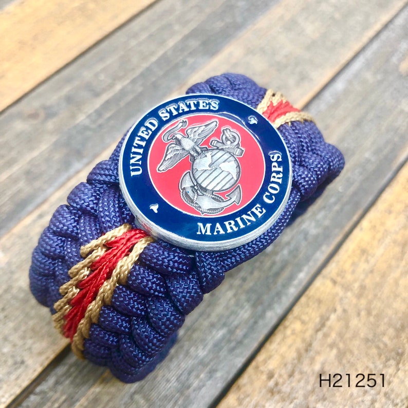 Marine Corps Paracord Bracelet. Custom Handmade. True USMC Etsy