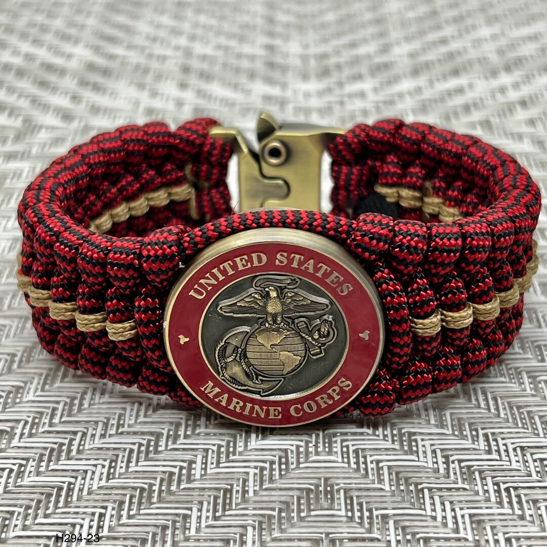 Marine Corps, Paracord Bracelet, USMC Gifts, Military Gift for Veteran