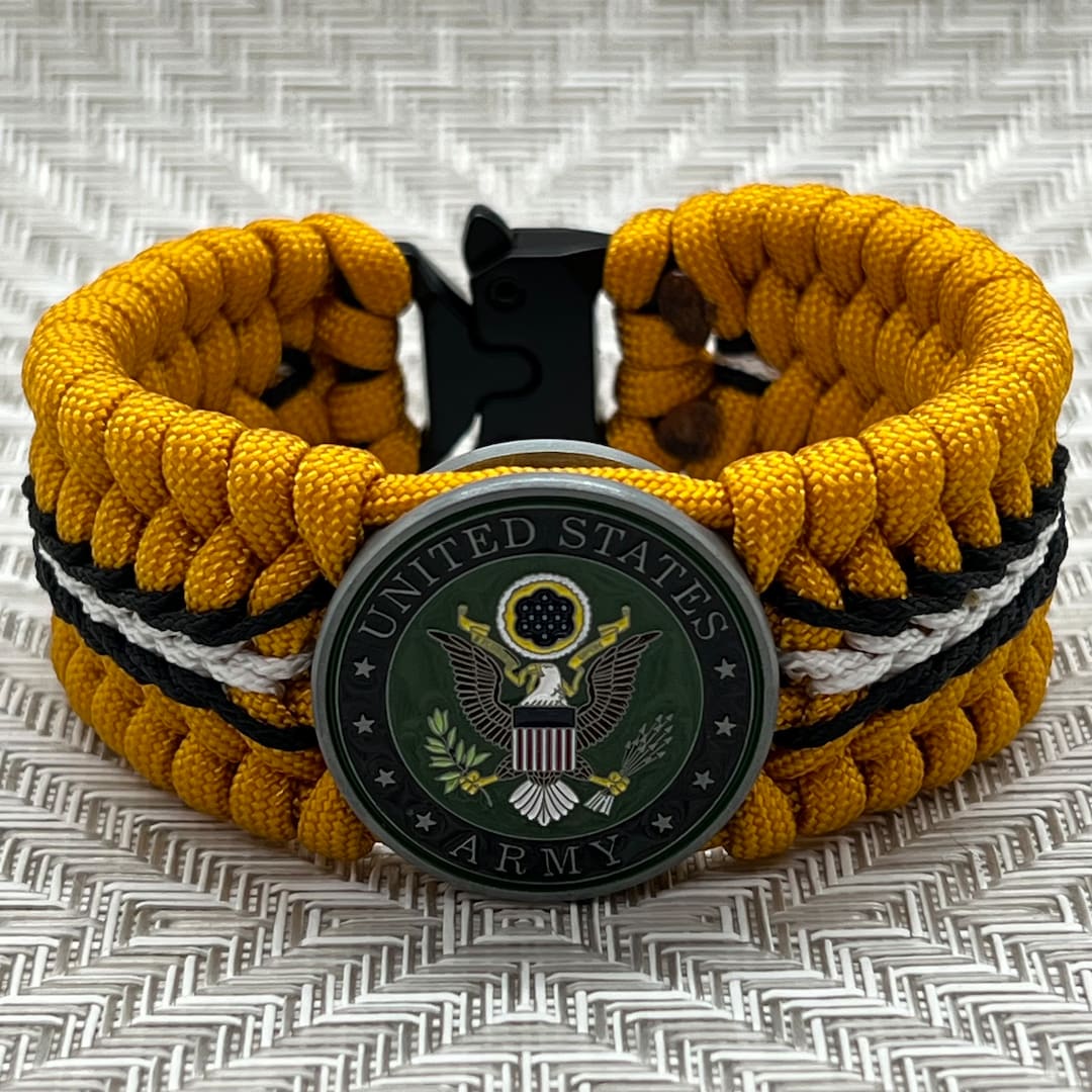 US Army Paracord Bracelet Gift for Soldier, Military Gifts for Veterans