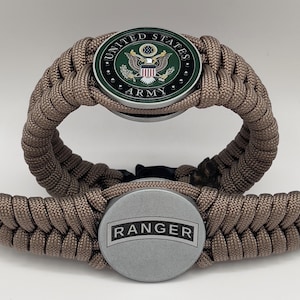 Engraved US Army Ranger Bracelet: Military Veteran Gift